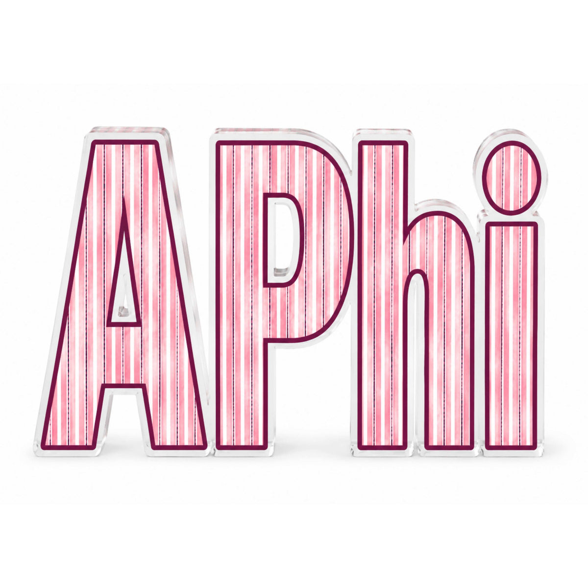 Alpha Phi Signature Stripe Acrylic Shelfie