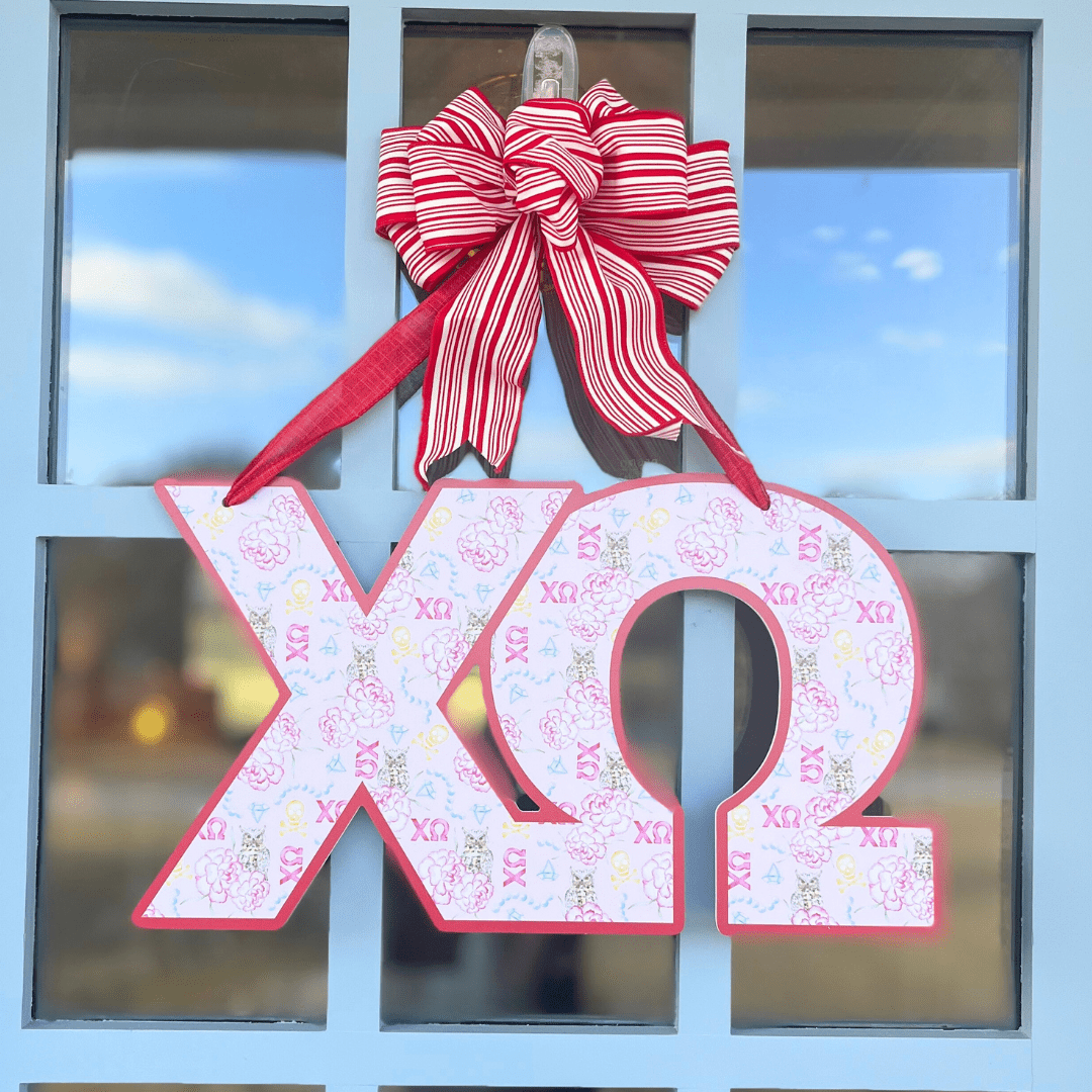 Chi Omega Door Hanger