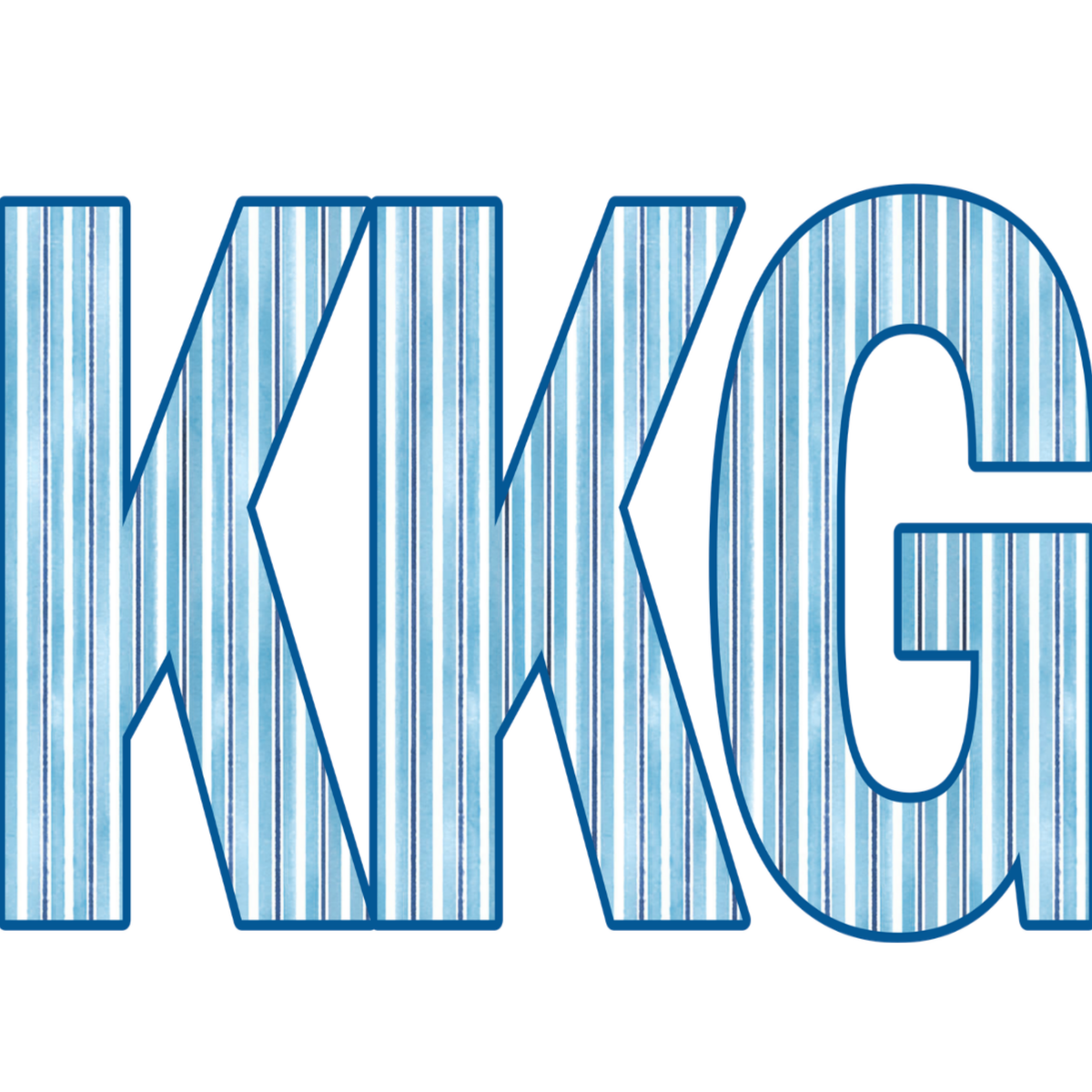 Kappa Kappa Gamma Signature Stripe Acrylic Shelfie