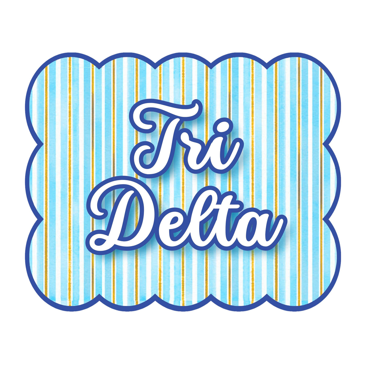 Tri Delta Signature Stripe Door Hanger