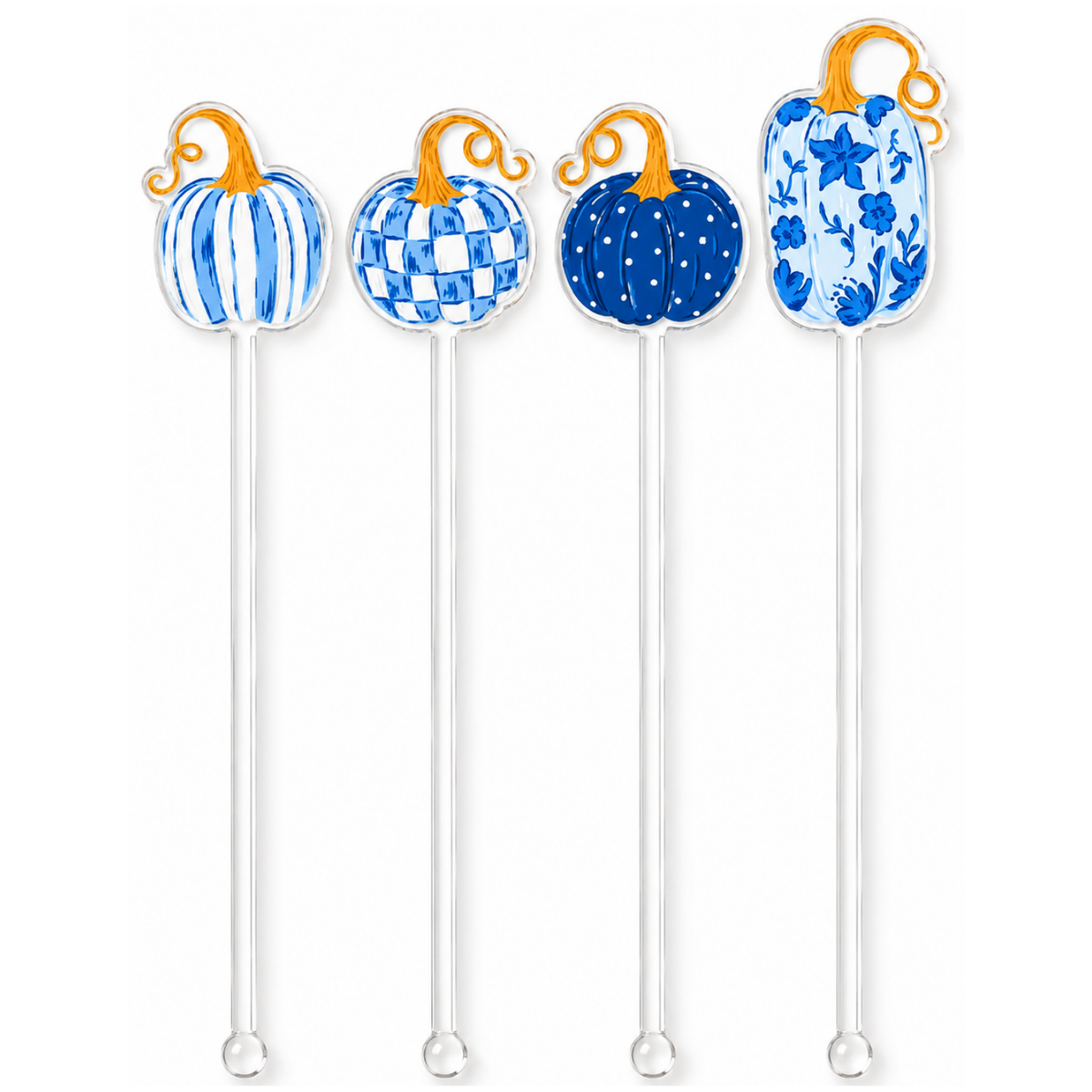 Blue Harvest Pumpkin Swizzle Sticks