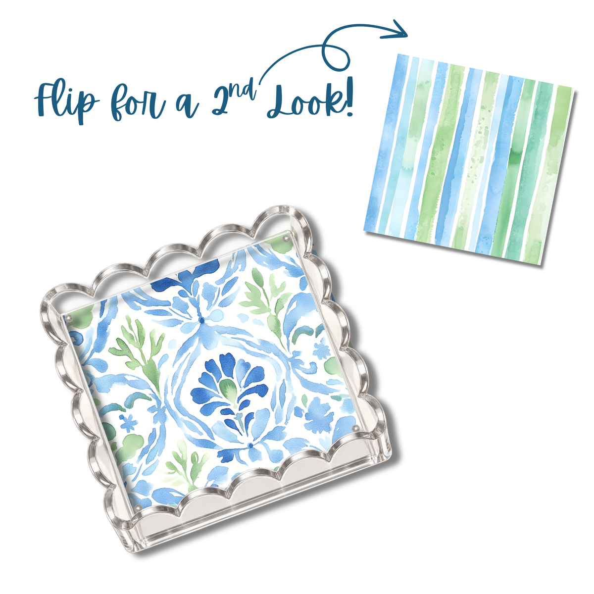 Blue Garden Party Magnetic Art Mat