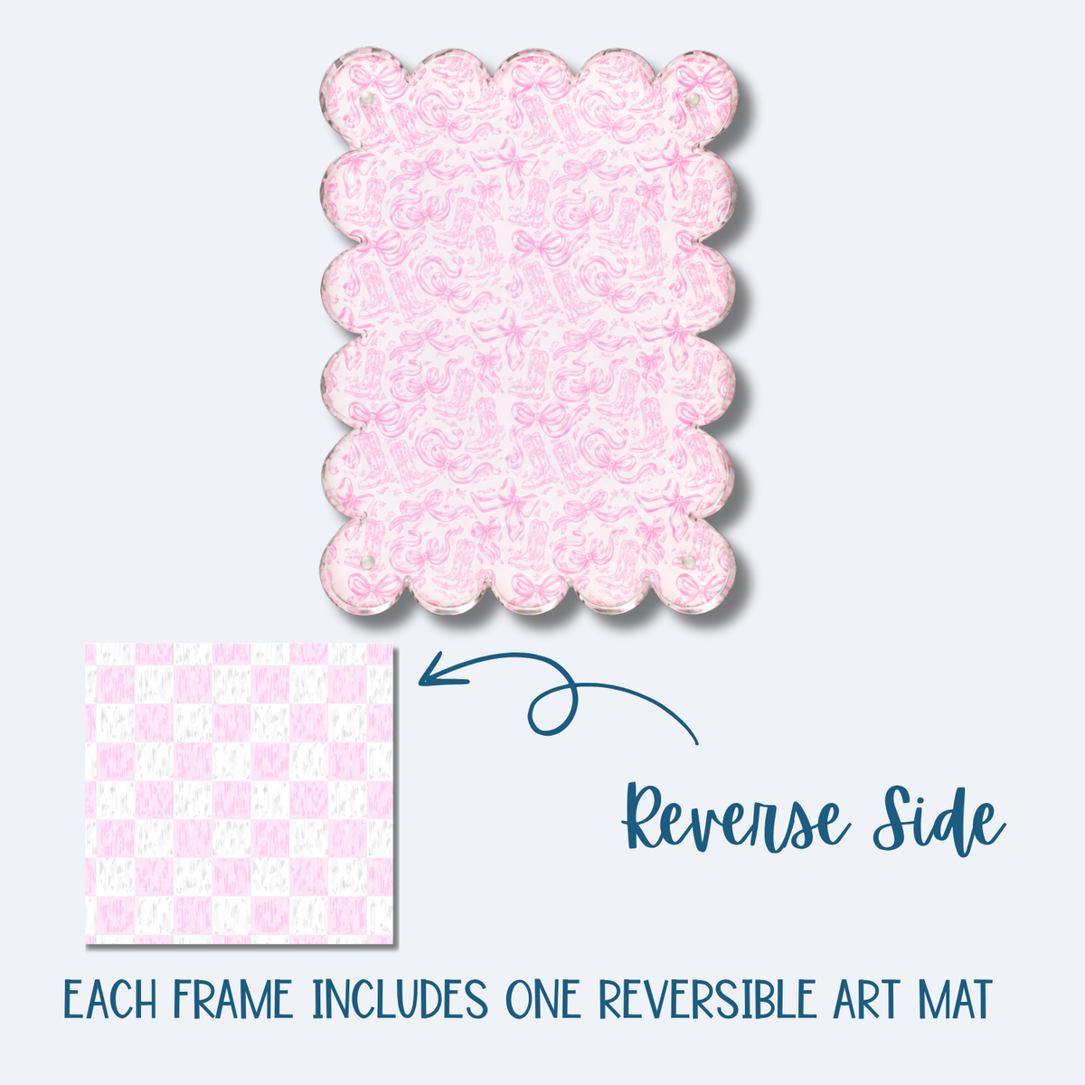 Pink Boots and Bows Picture Frame
