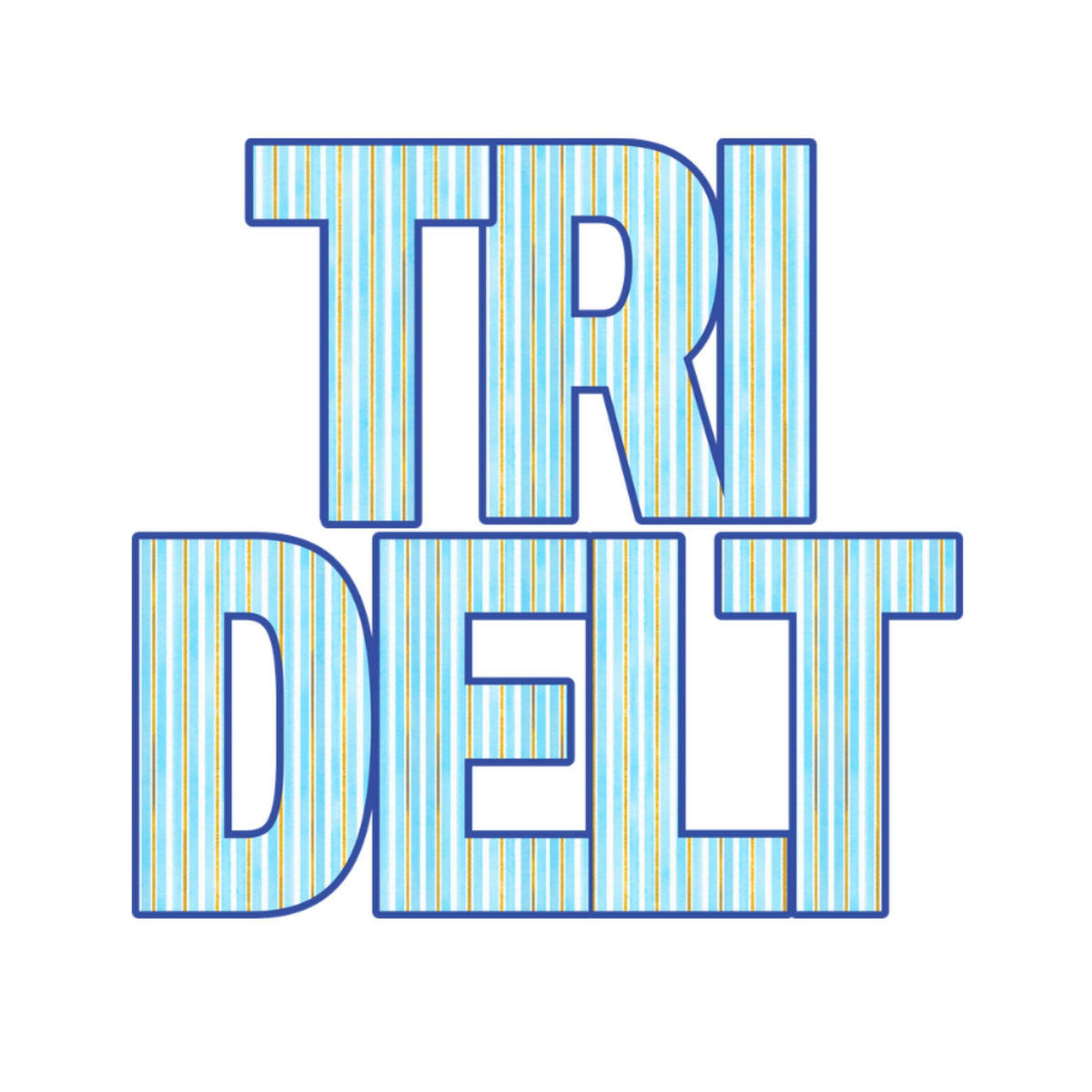 Tri Delta Signature Stripe Acrylic Shelfie