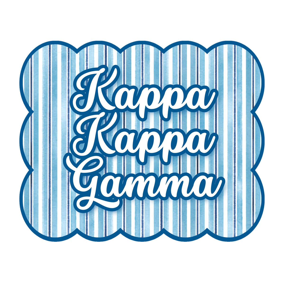 Kappa Kappa Gamma Signature Stripe Door Hanger