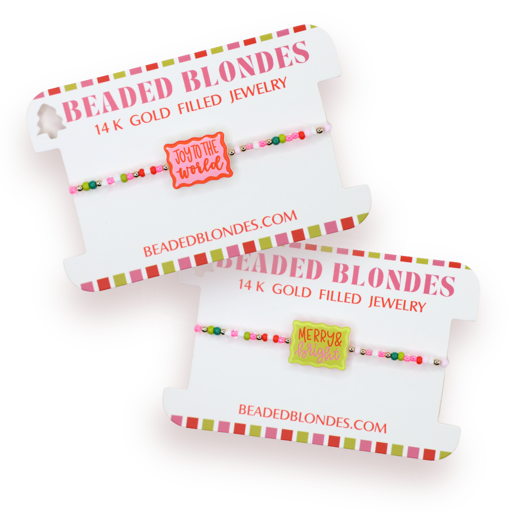 Merry & Bright Flip Block Bracelet on Color