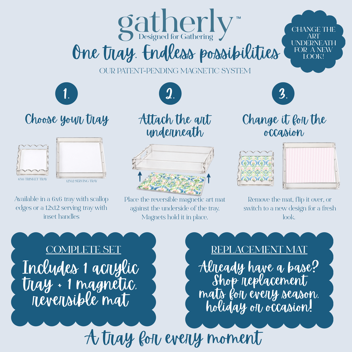 Delta Gamma 6x6 Trinket Tray