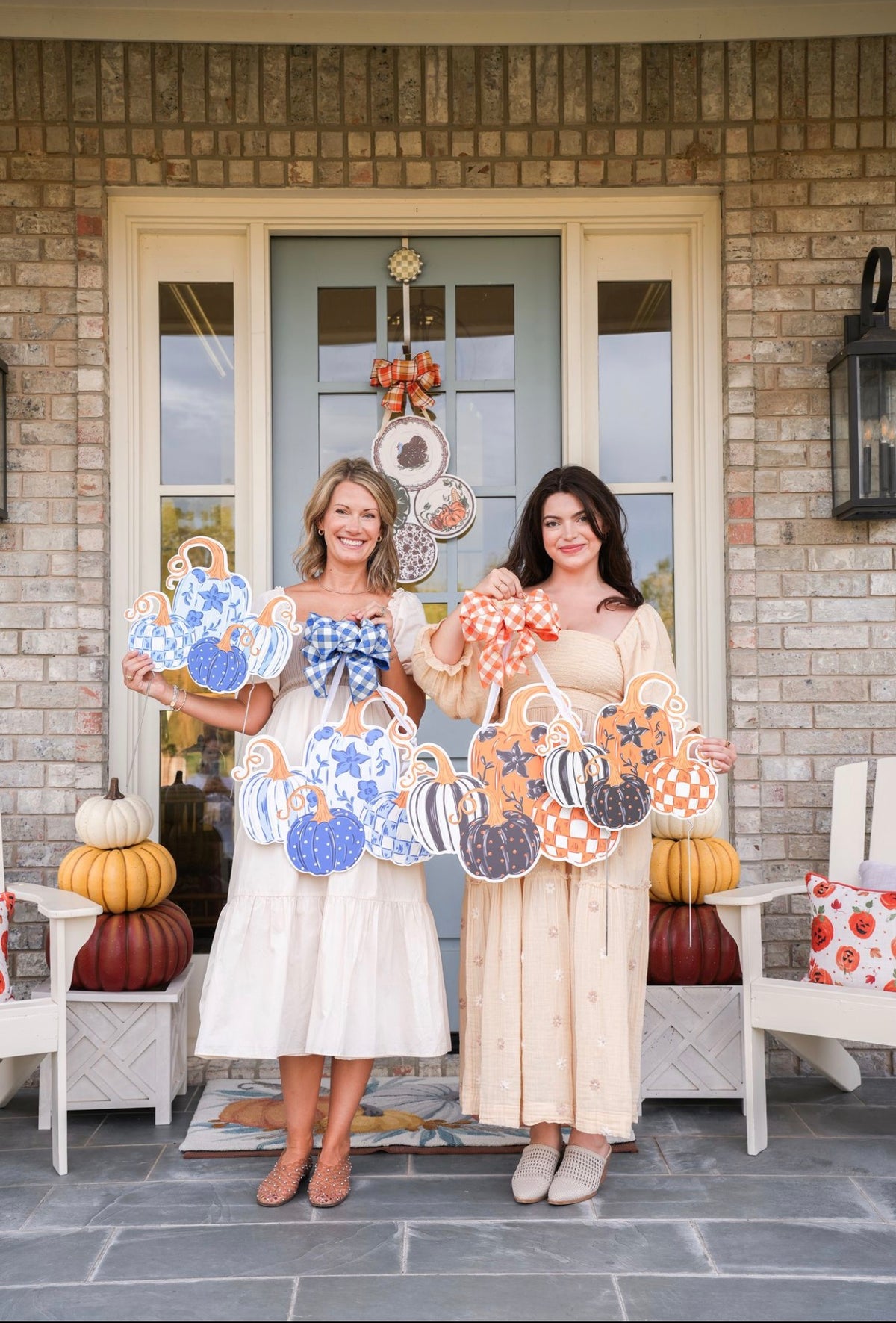 Blue Harvest Pumpkins Garden Stake