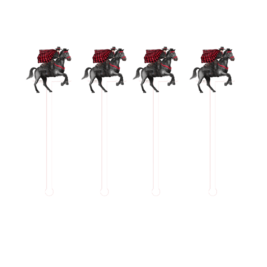 Horse and Rider Swizzle Sticks