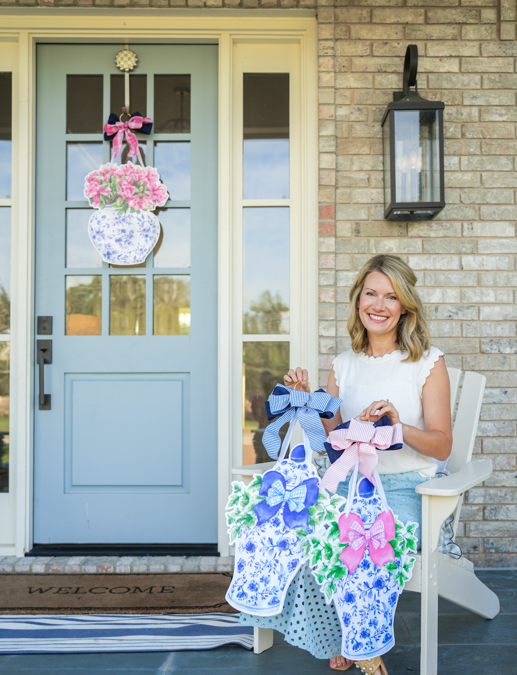 Classic Ginger Jar (Pink) Door Hanger