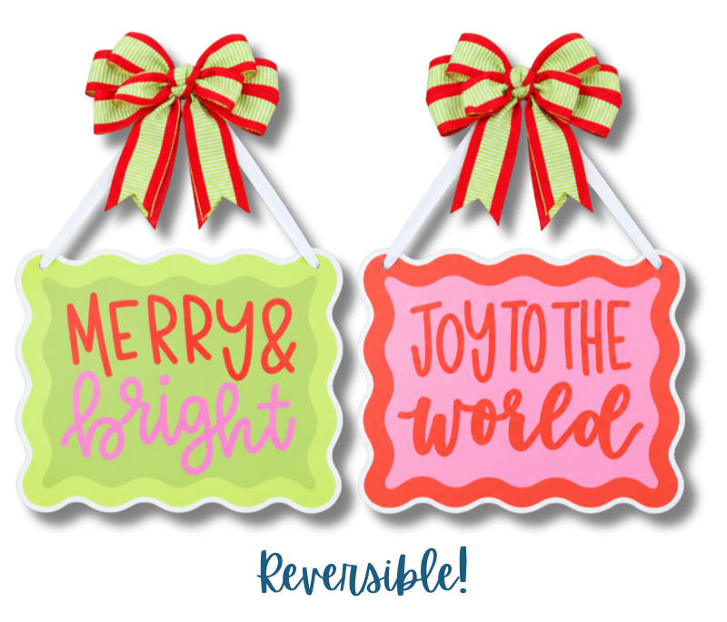 Joyful and Bright Door Hanger