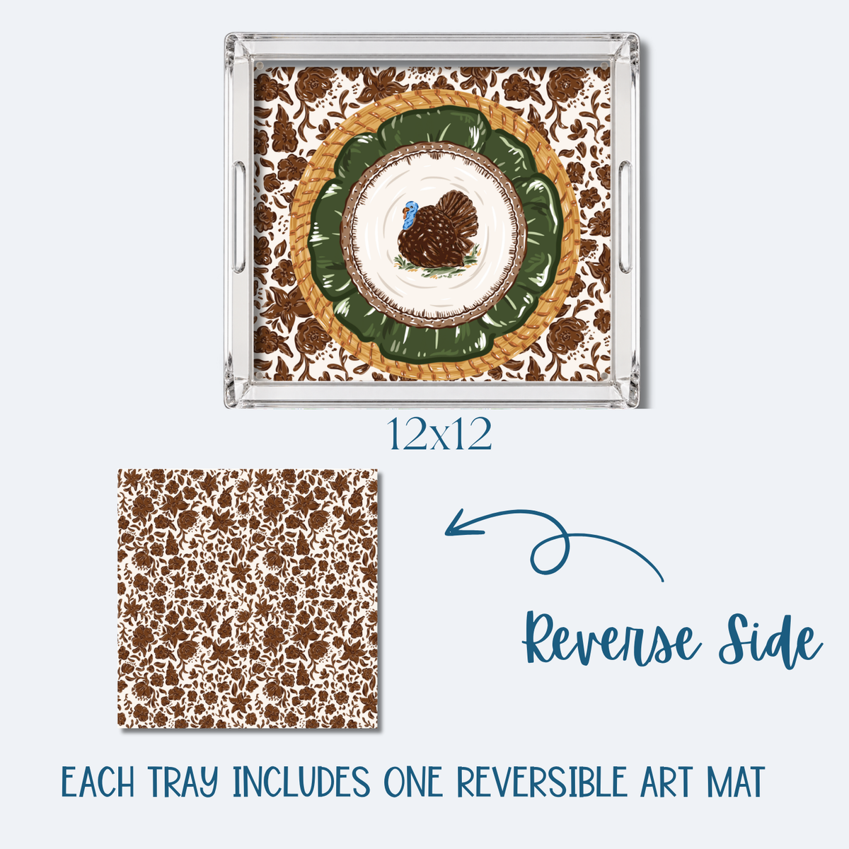 Harvest Heirloom 12x12 Serving Tray