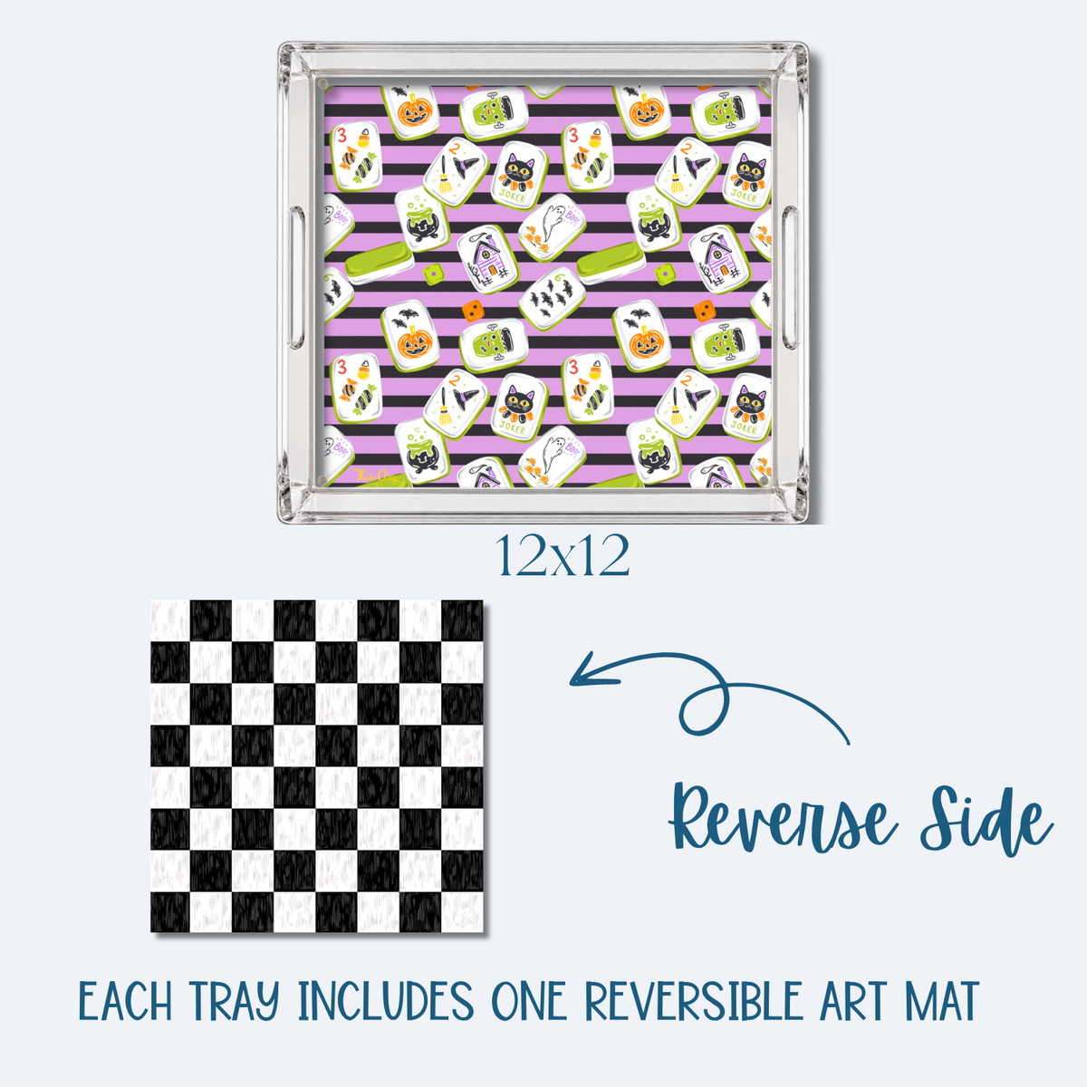 Boo and Bam 12x12 Serving Tray
