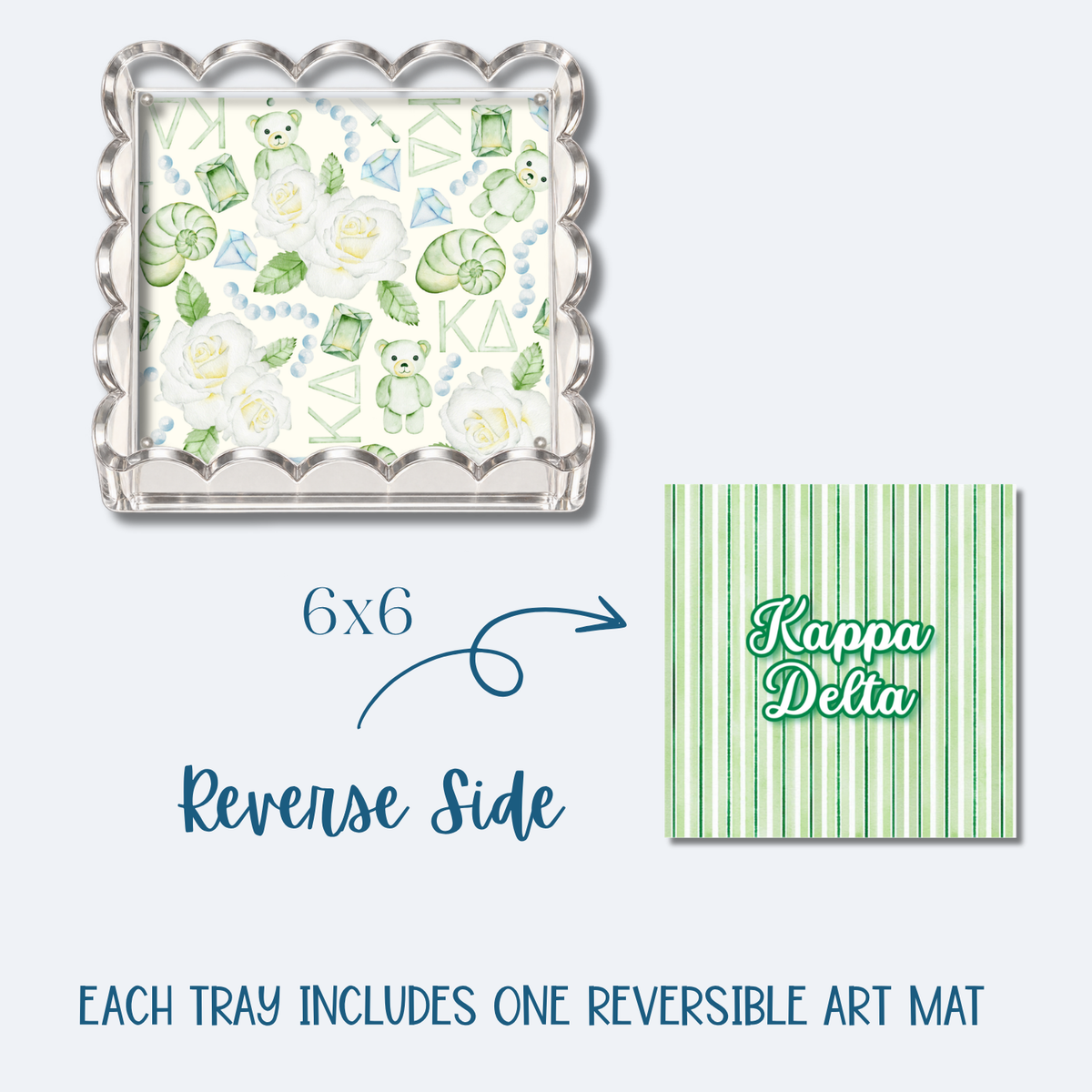 Kappa Delta 6x6 Trinket Tray