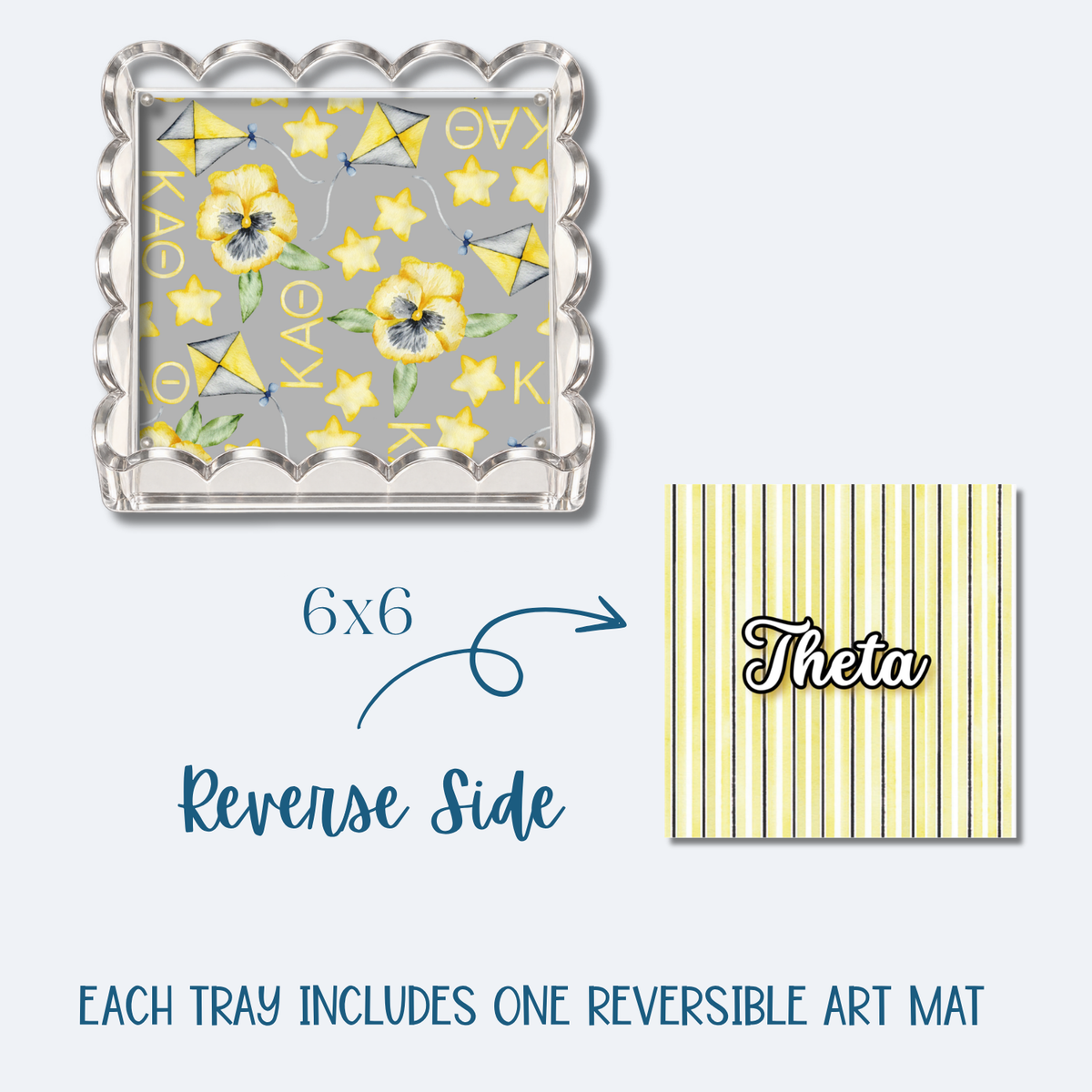 Kappa Alpha Theta 6x6 Trinket Tray