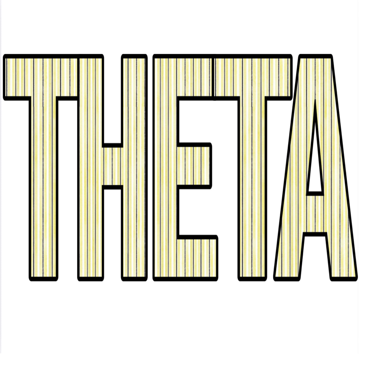 Kappa Alpha Theta Signature Stripe Acrylic Shelfie