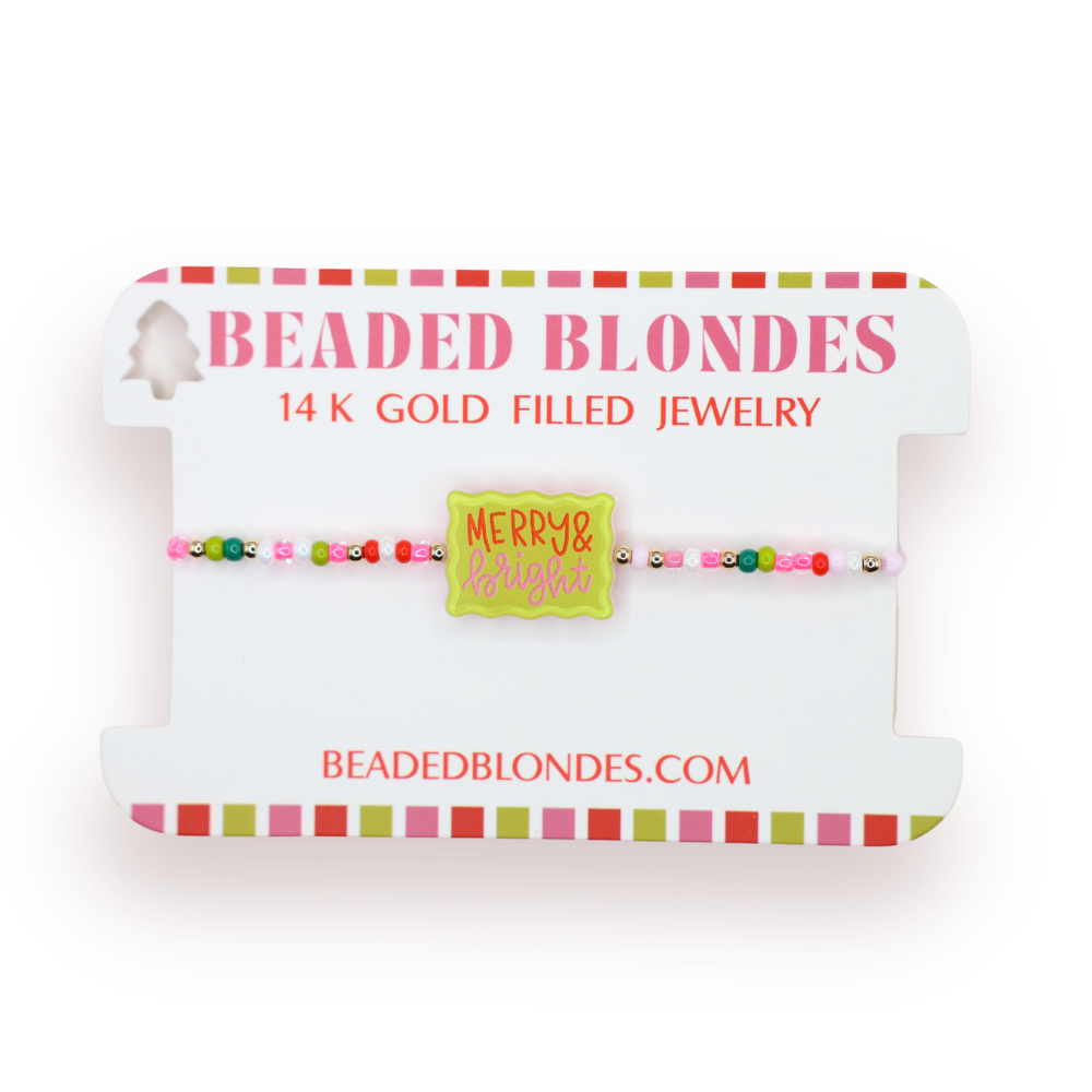 Merry & Bright Flip Block Bracelet on Color