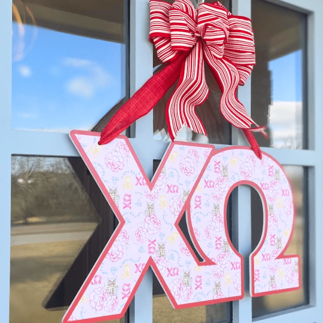 Chi Omega Door Hanger