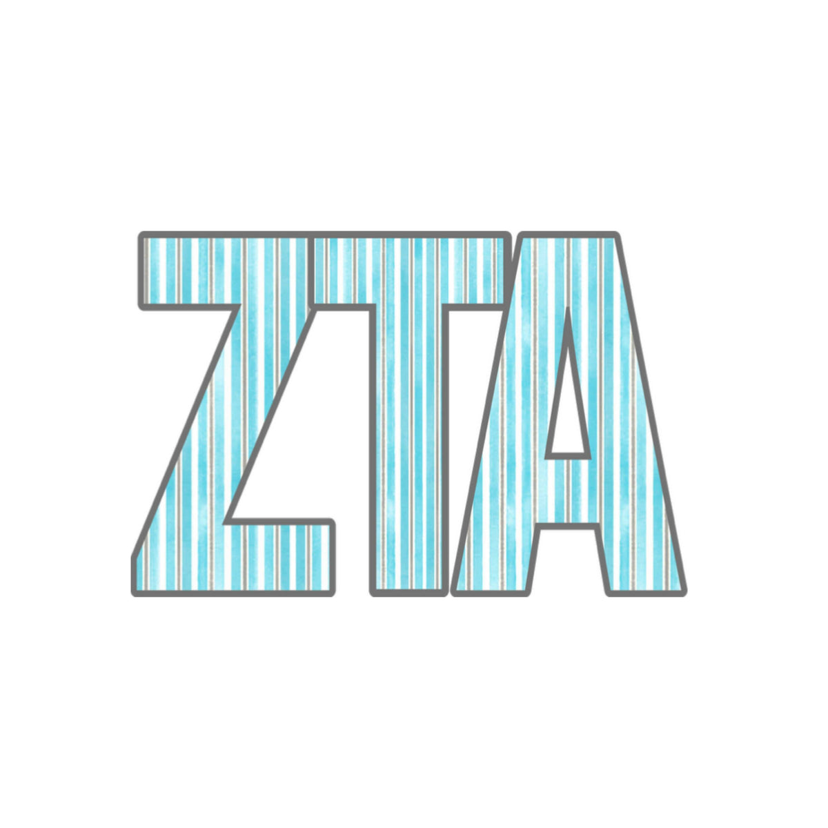 Zeta Tau Alpha Signature Stripe Acrylic Shelfie