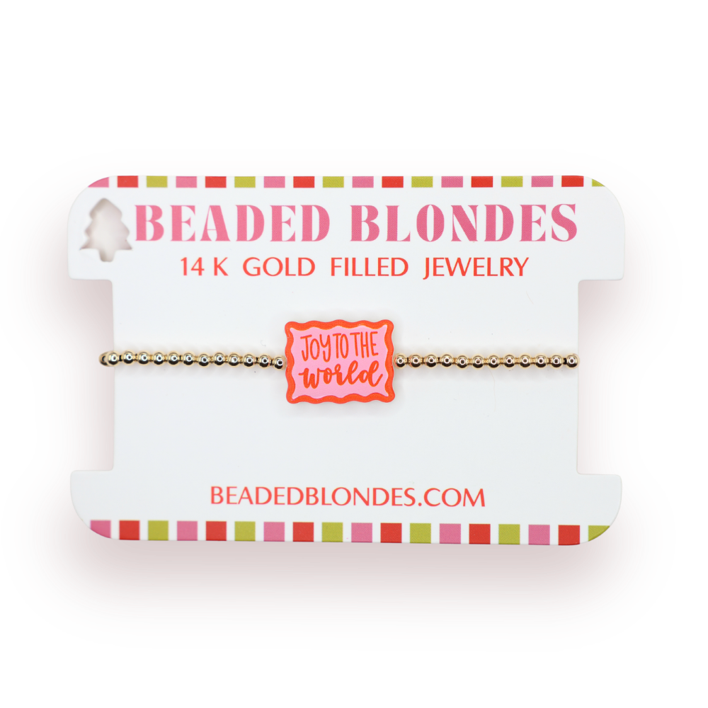 Merry & Bright Flip Block Bracelet on Gold