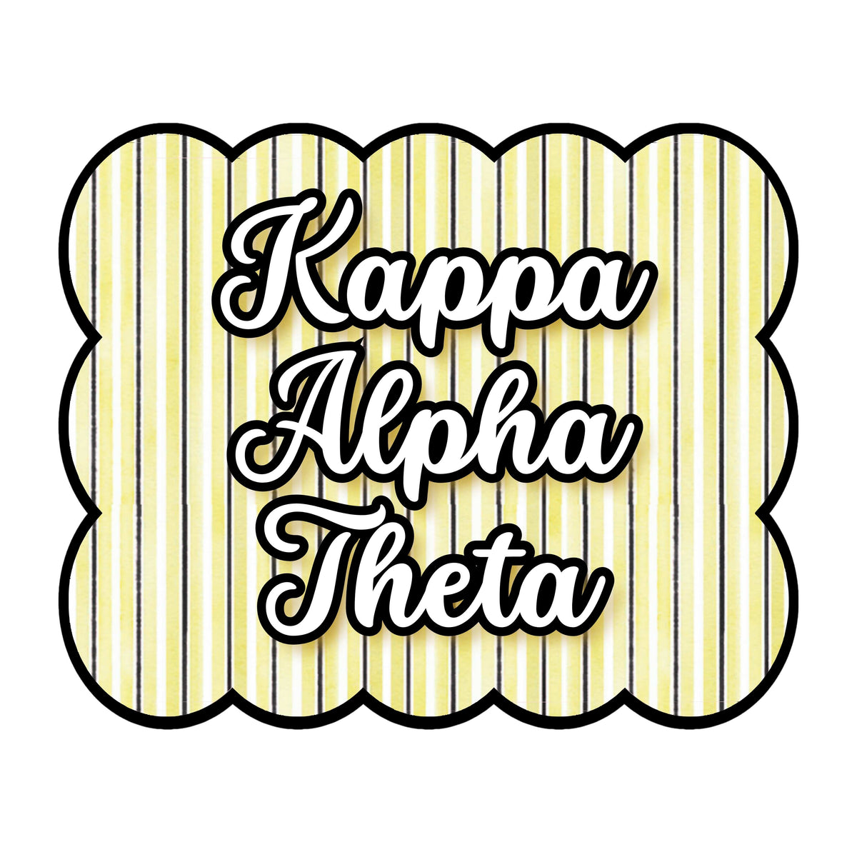 Kappa Alpha Theta Signature Stripe Door Hanger