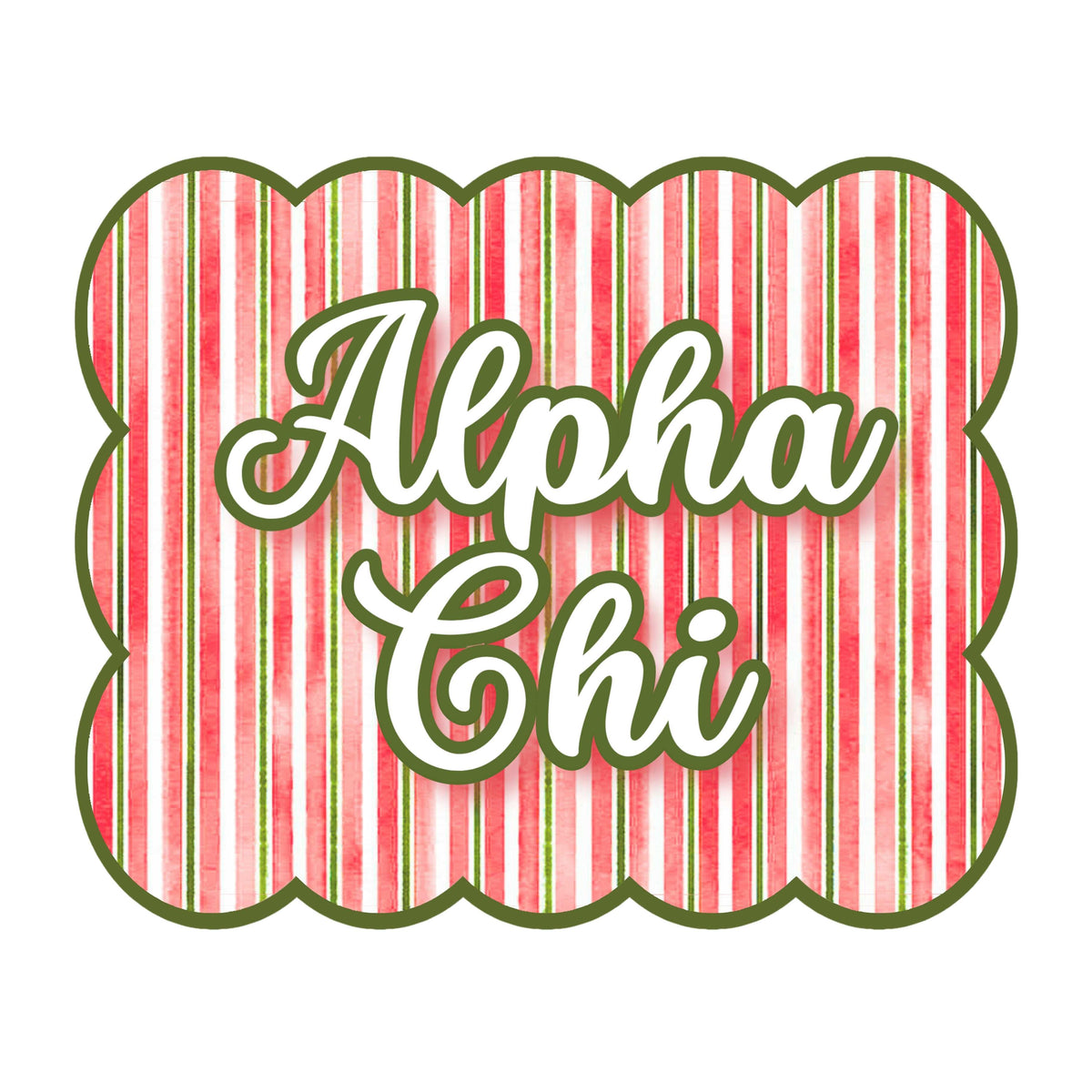 Alpha Chi Omega Signature Stripe Door Hanger