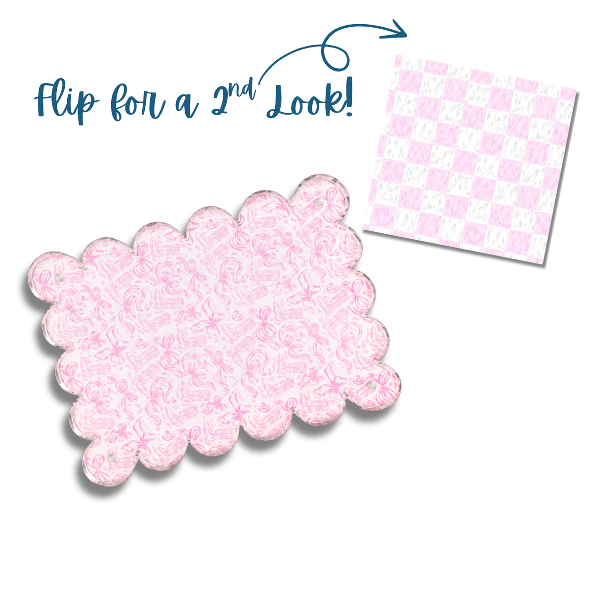 Pink Boots and Bows Picture Frame