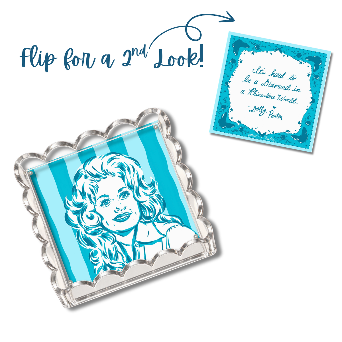 Dolly Turquoise Magnetic Art Mat