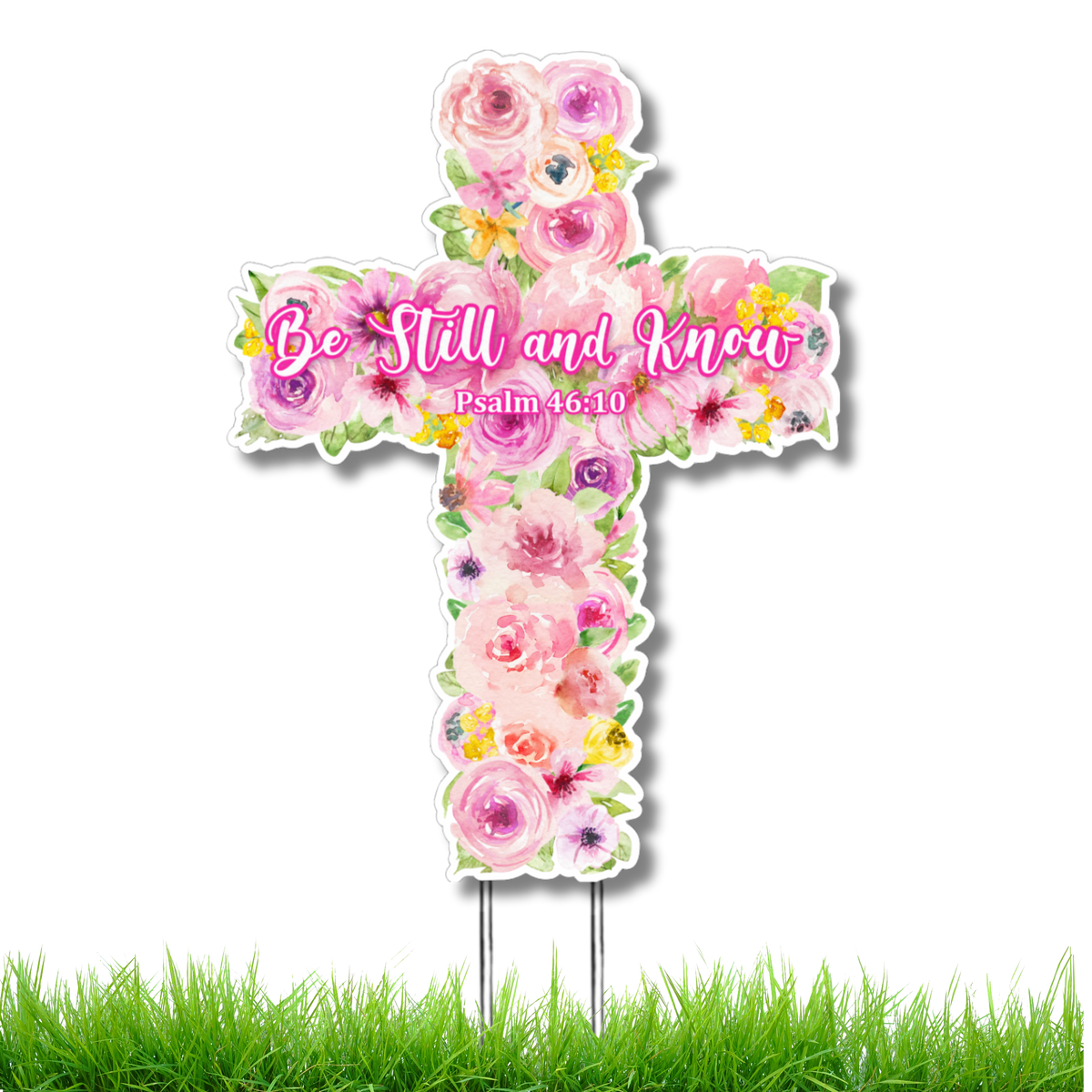 Be Still and Know Cross Garden Stake