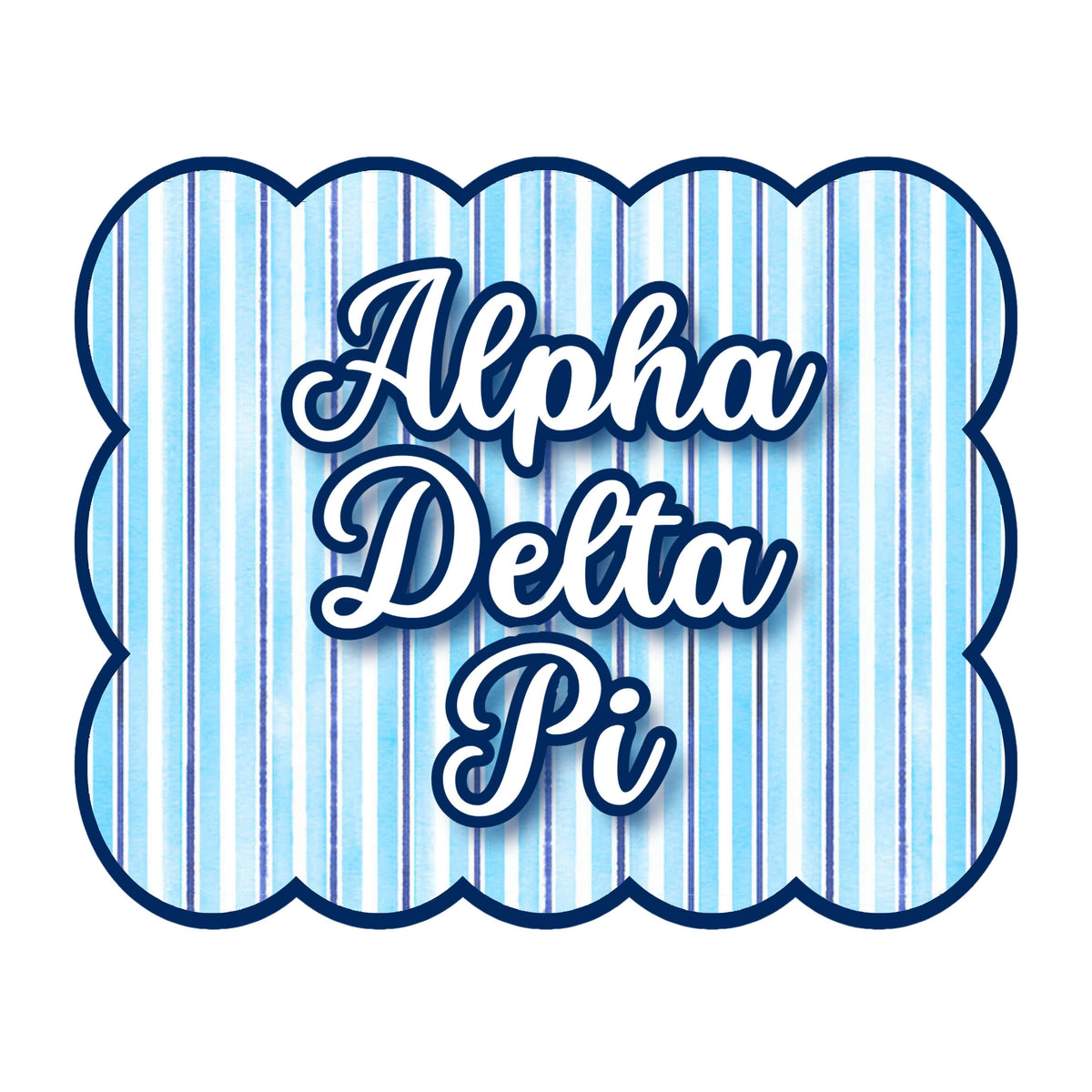 Alpha Delta Pi Signature Stripe Door Hanger