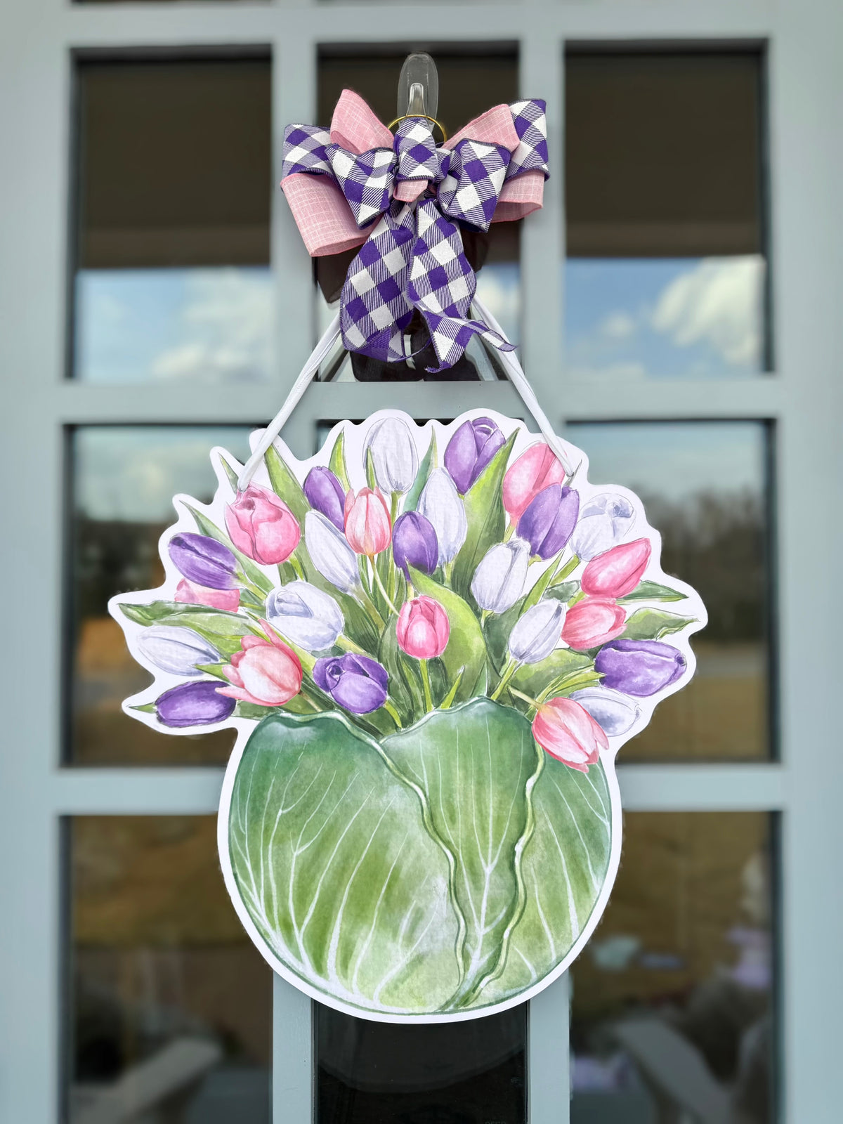 Cabbage and Bloom Door Hanger