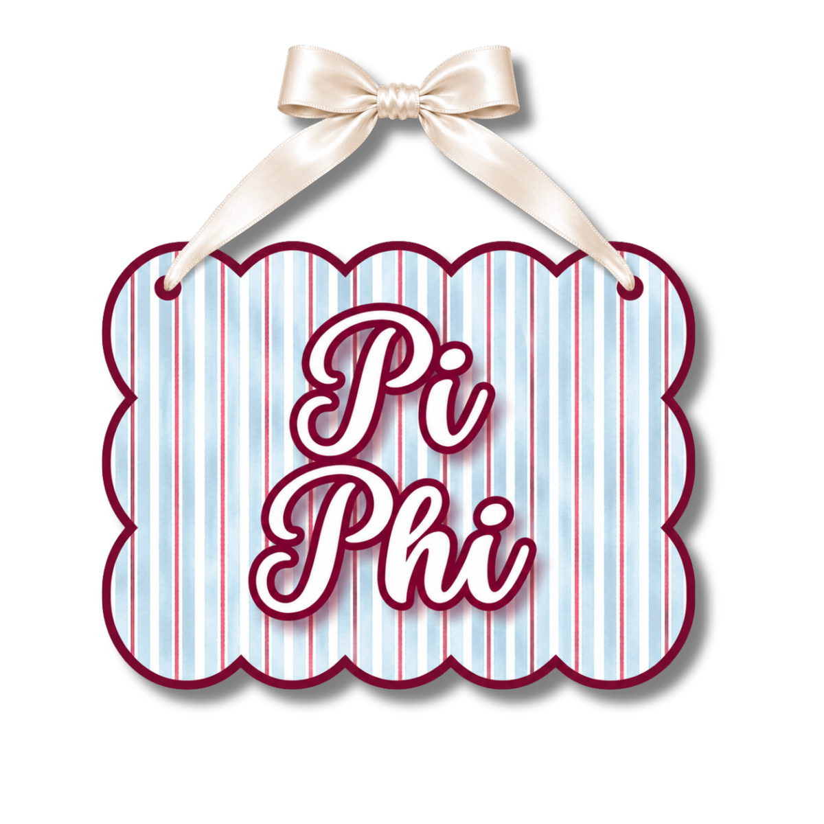 Pi Beta Phi Signature Stripe Door Hanger