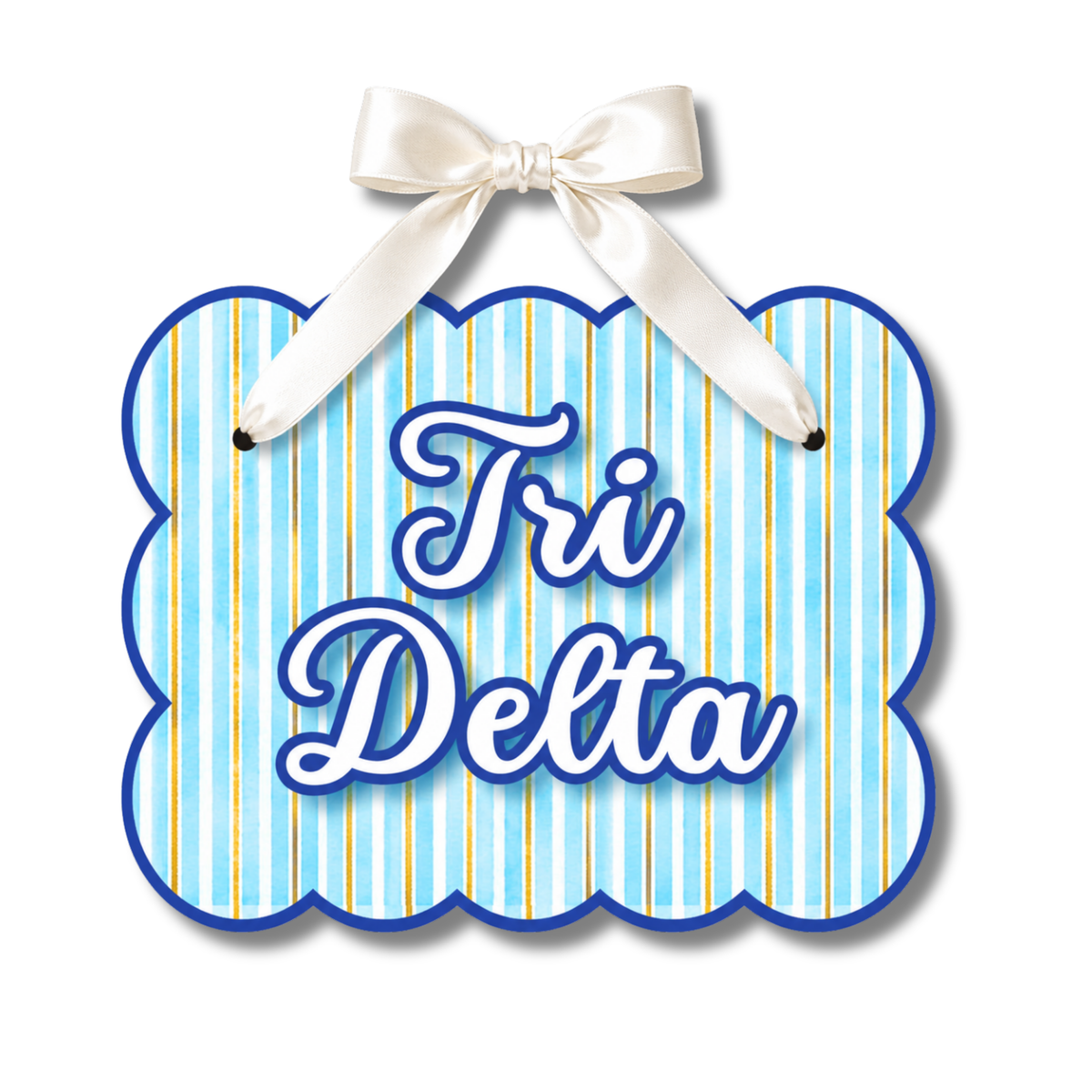Tri Delta Signature Stripe Door Hanger