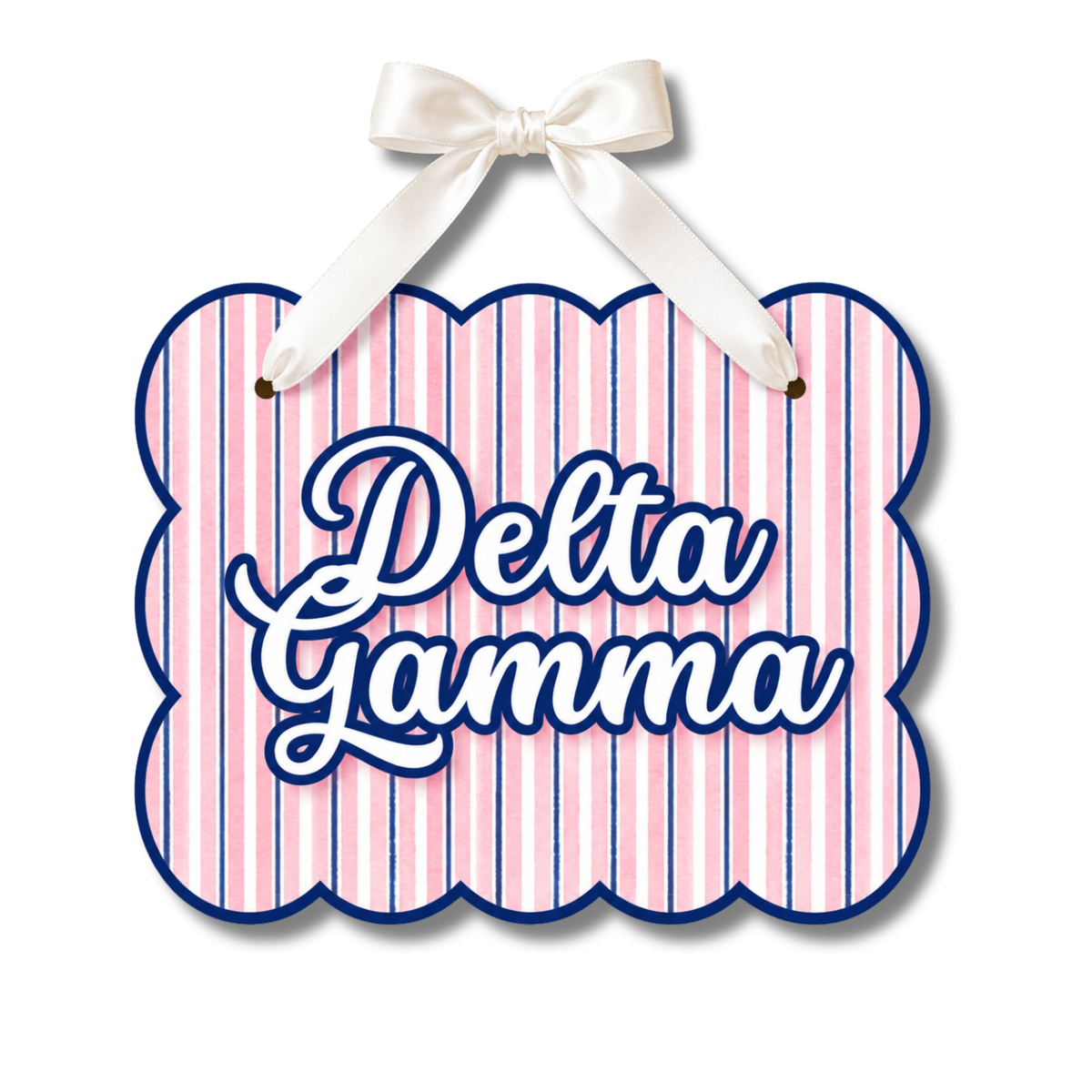 Delta Gamma Signature Stripe Door Hanger