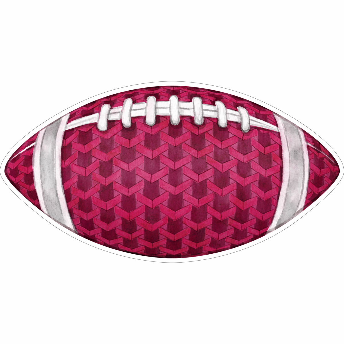 Maroon Football Garden Stake