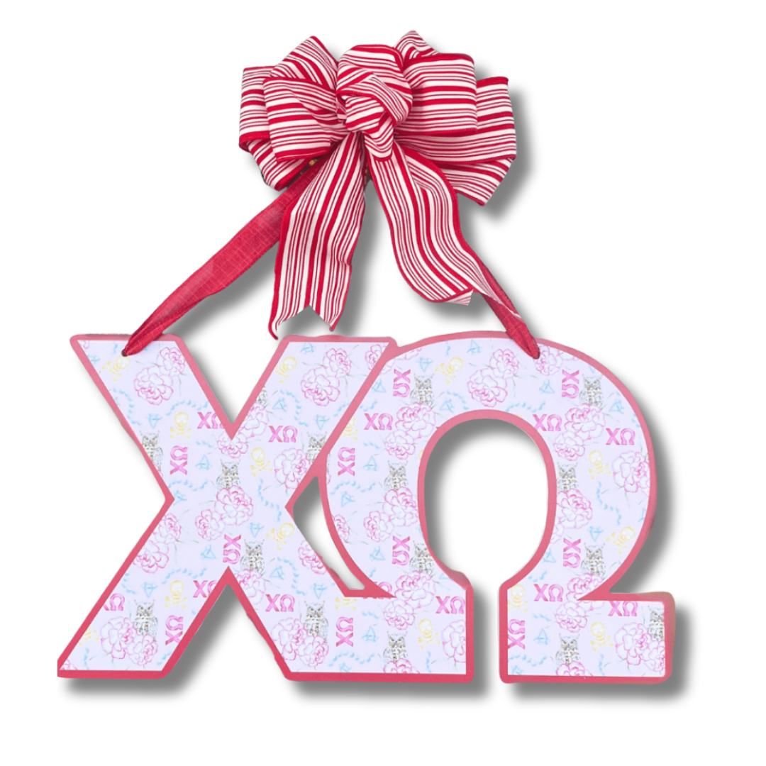 Chi Omega Door Hanger