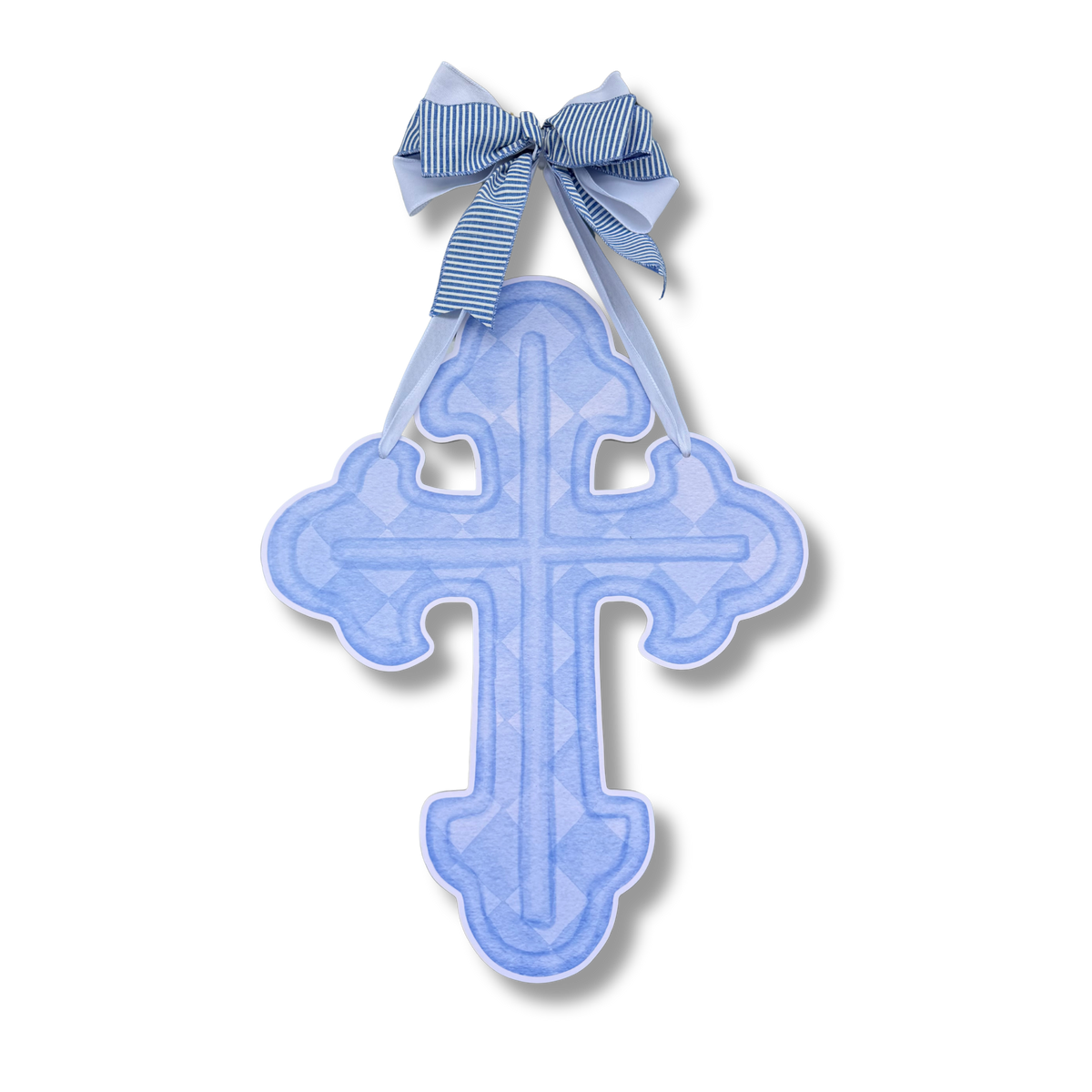 Blue Check Cross Door Hanger
