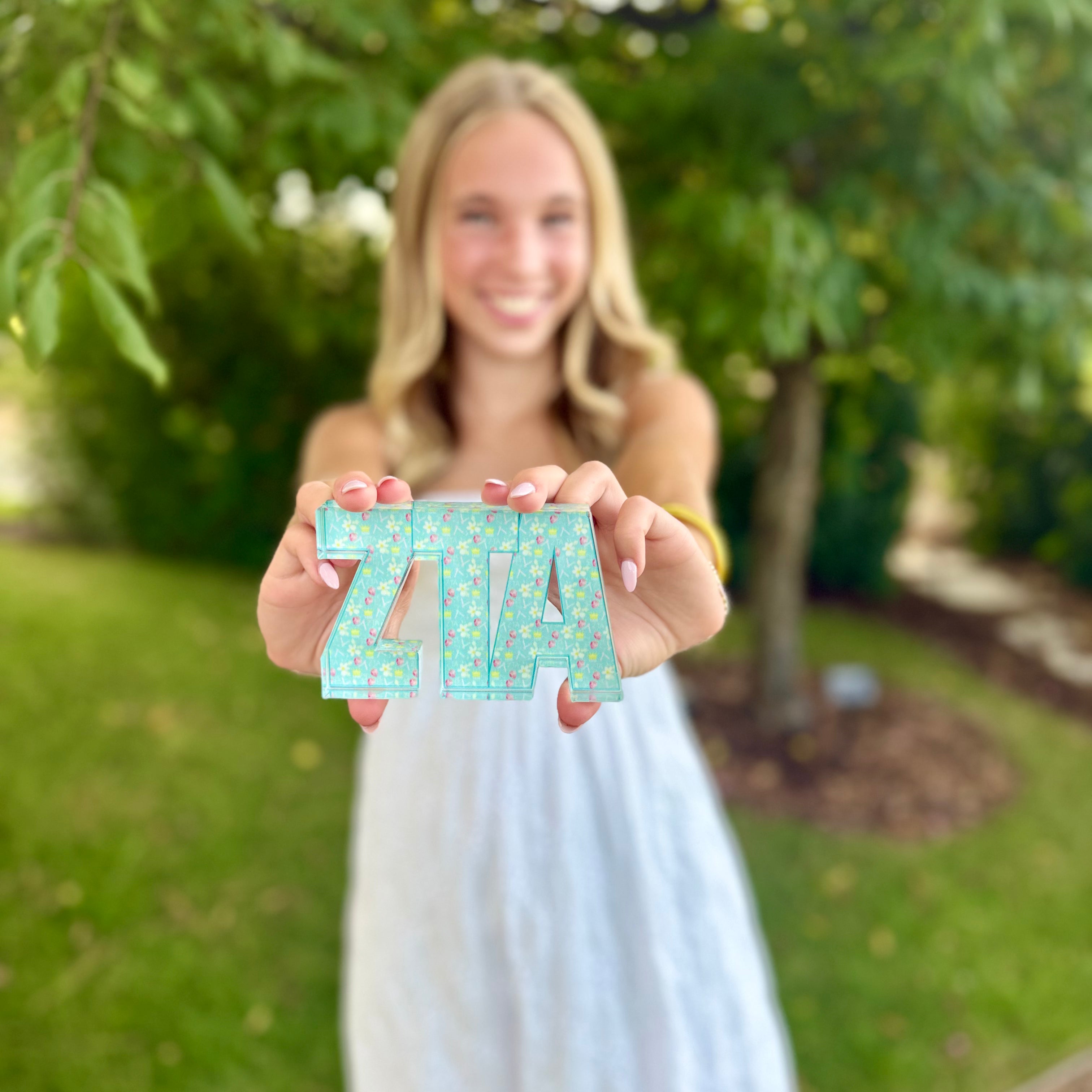 Zeta Tau Alpha Acrylic Shelf Decor