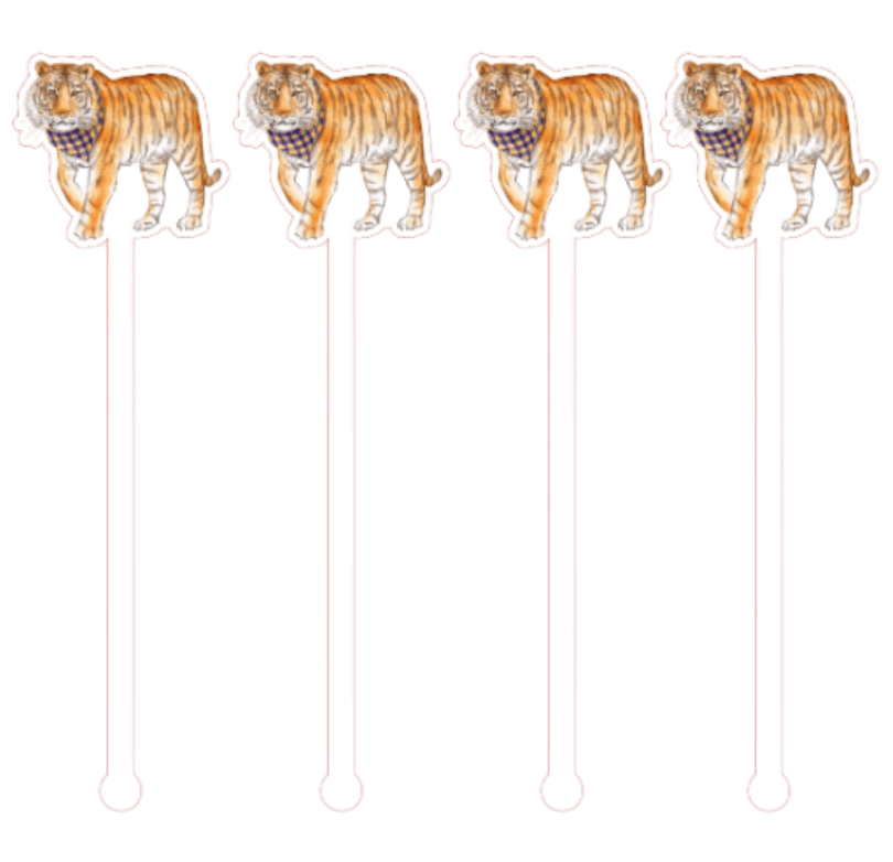Purple Tiger Swizzle Sticks