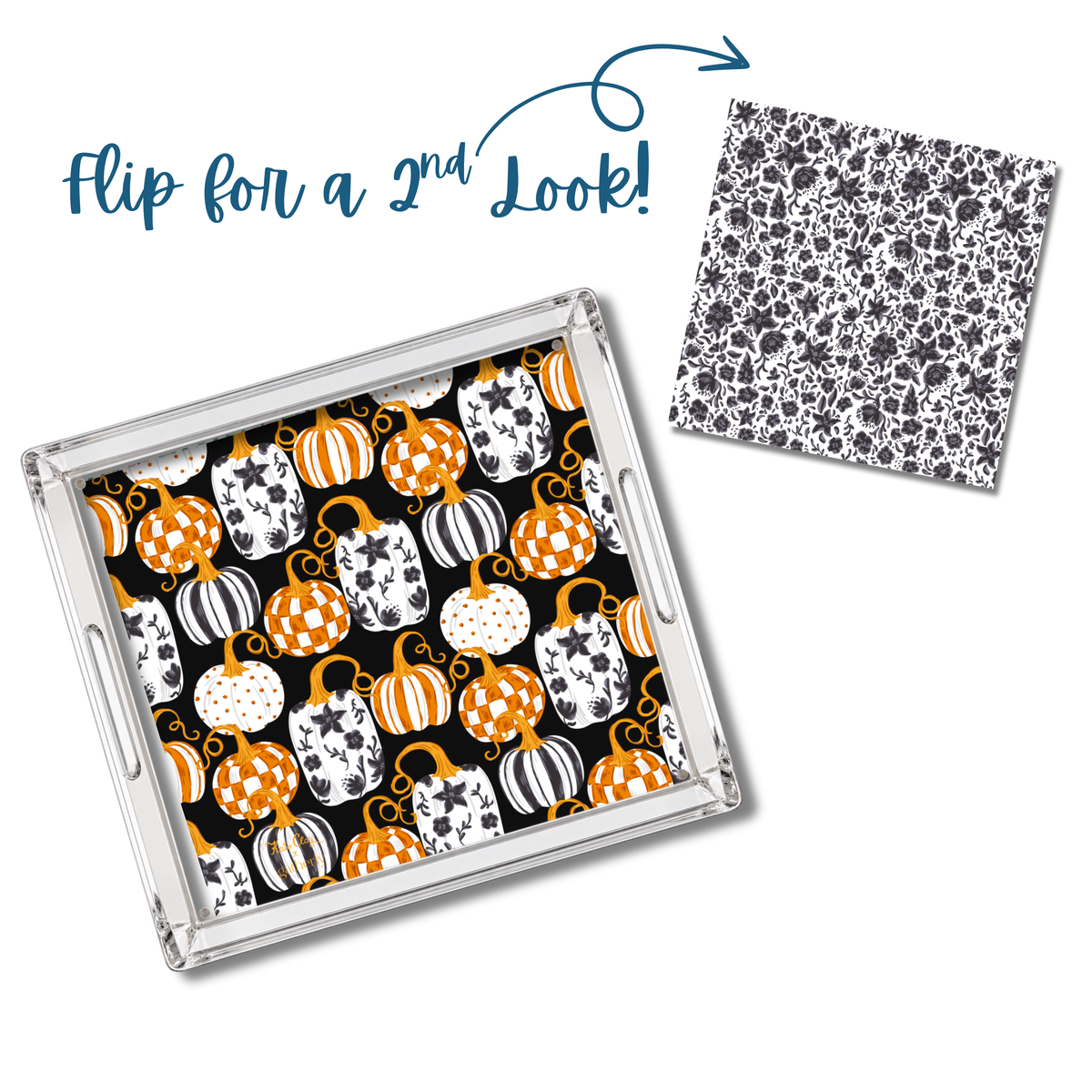 Midnight Harvest Pumpkins Magnetic Art Mat